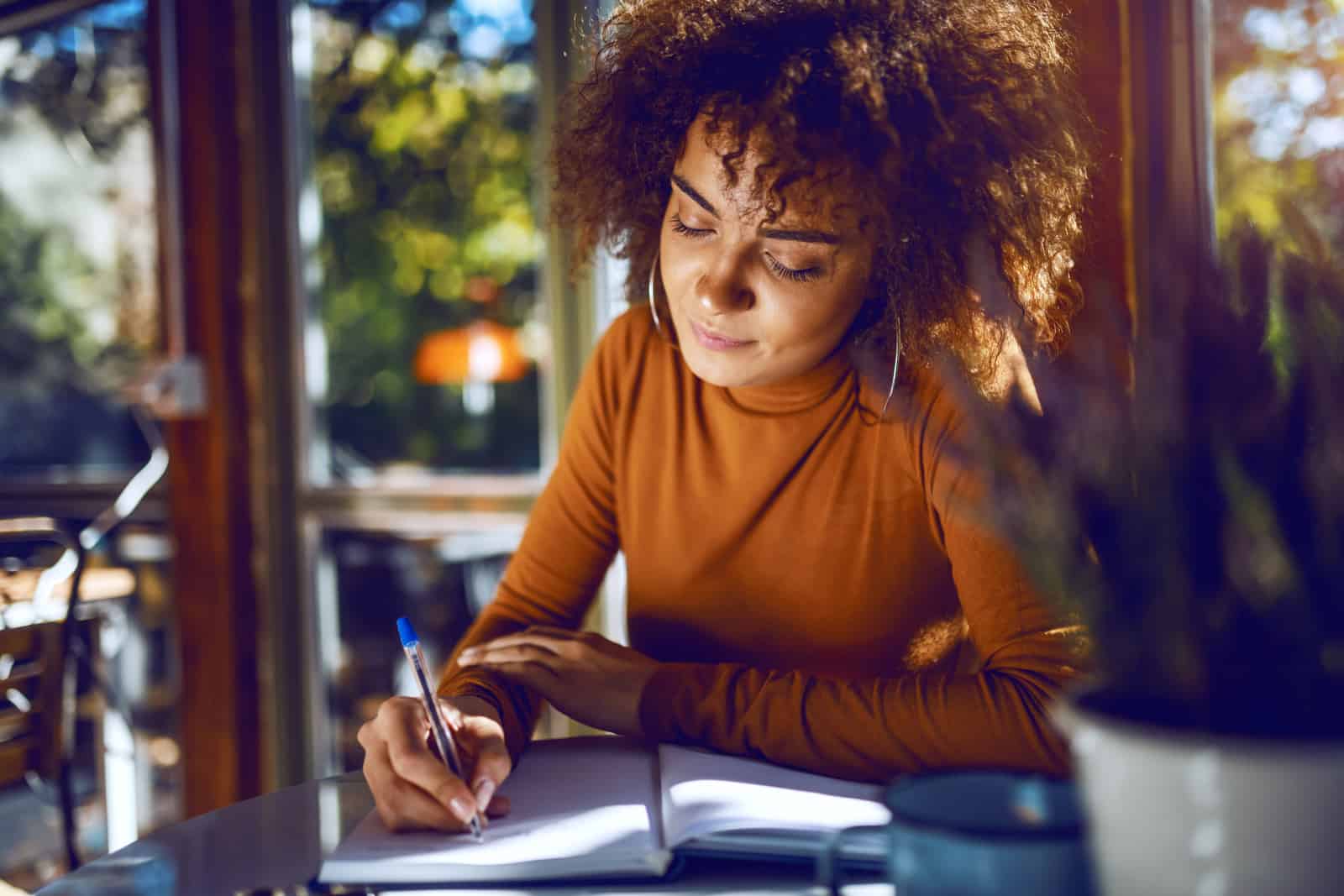 woman writing letter